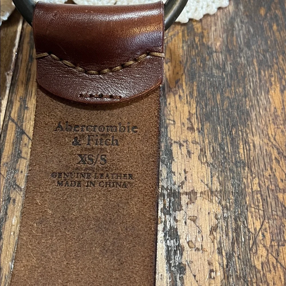 Abercrombie & Fitch Dark wide Brown Leather Belt